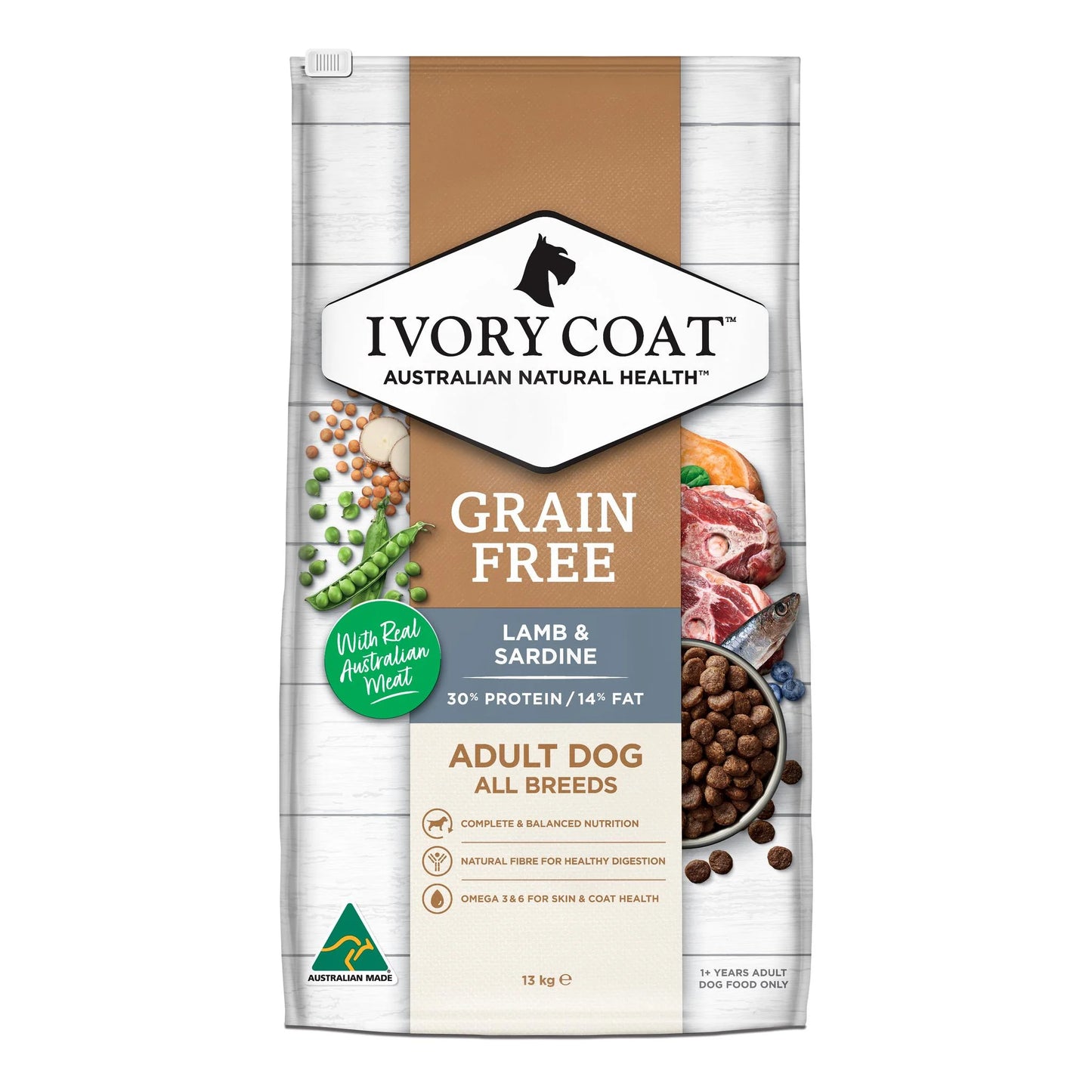 Ivory Coat Dog Grain Free Lamb & Sardine