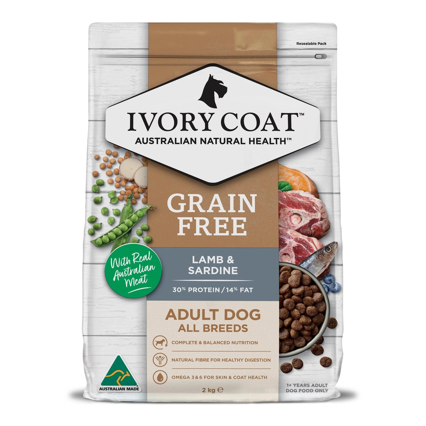Ivory Coat Dog Grain Free Lamb & Sardine