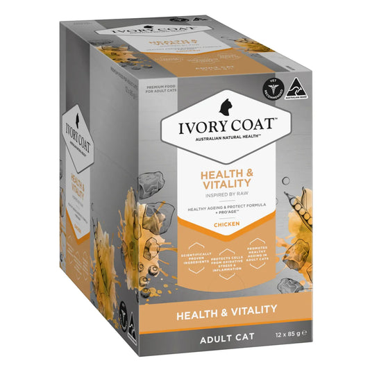 Ivory Coat Inspired By Raw Cat Health & Vitality 85g (12pk)