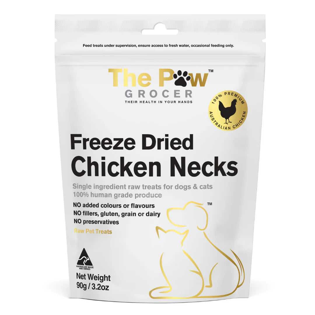 The Paw Grocer Freeze Dried Chicken Neck Treats 90g