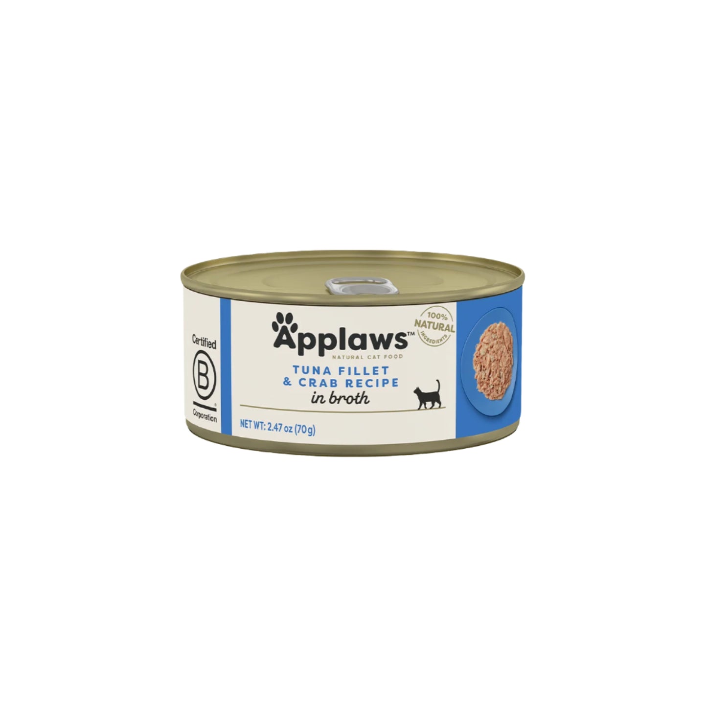 Applaws Cat Tuna Fillet Crab in Broth 70g (24pk)