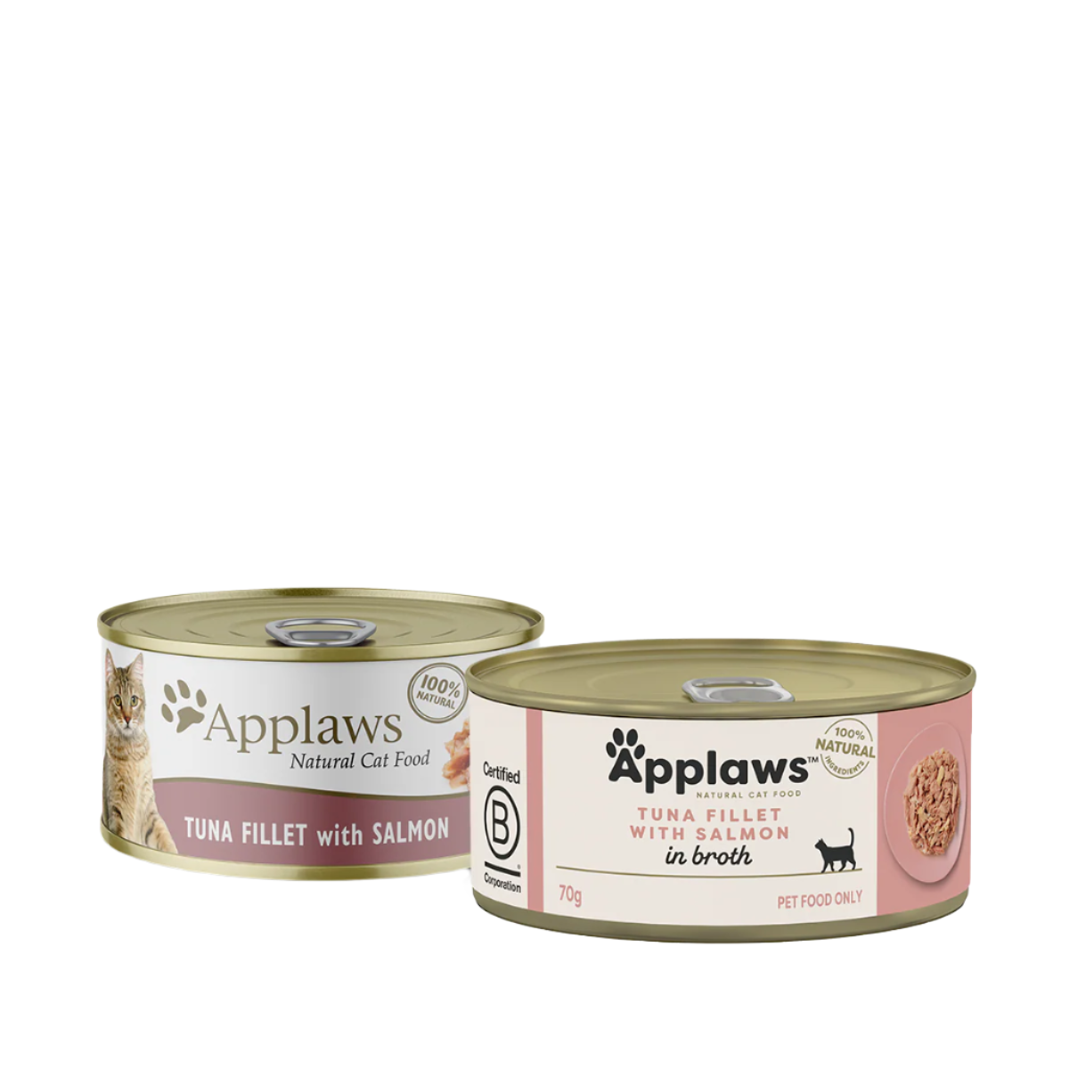 Applaws Cat Tuna Fillet Salmon in Broth 70g (24pk)