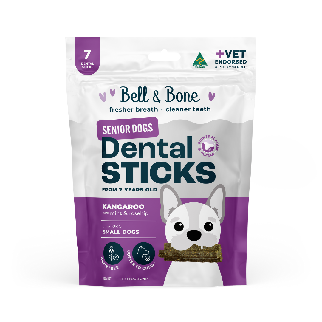 Bell & Bone Dog Dental Sticks Roo, Mint and Rosehip Senior (7pc)