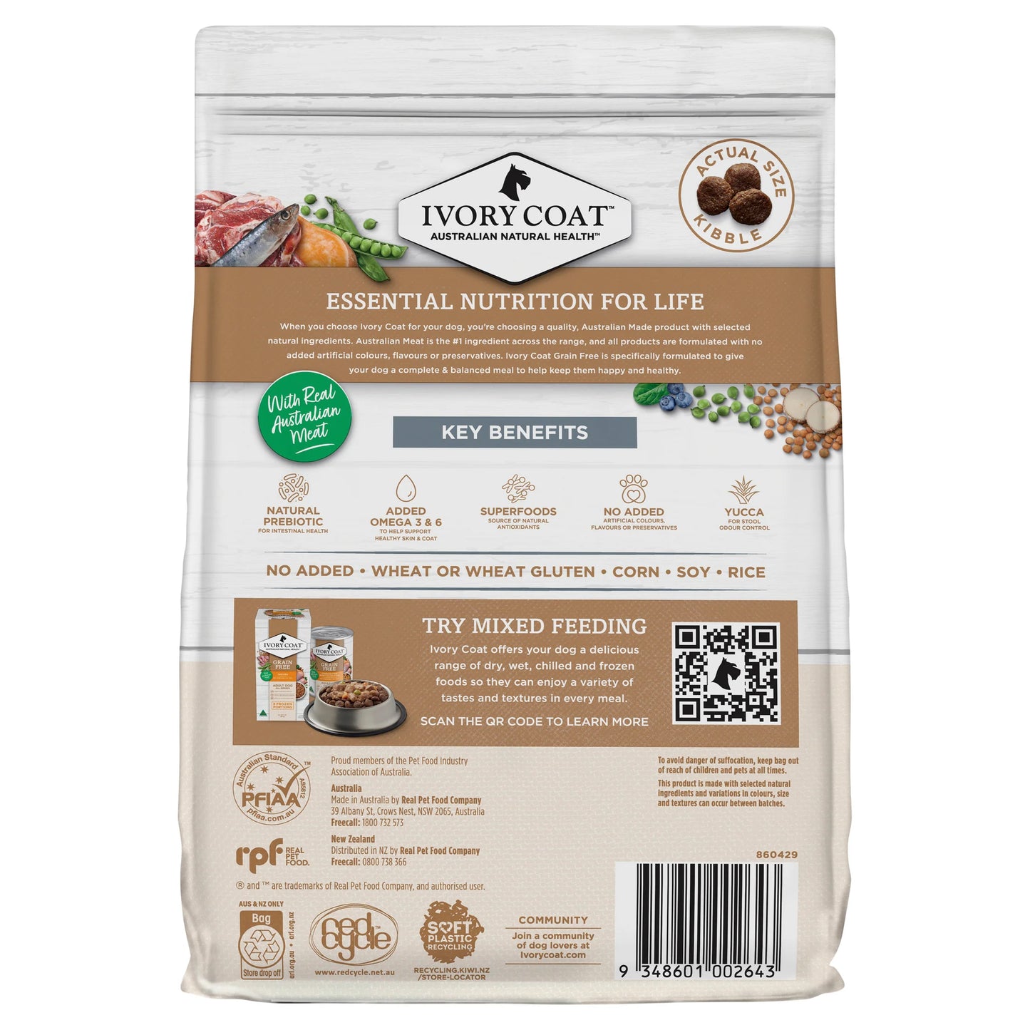 Ivory Coat Dog Grain Free Lamb & Sardine