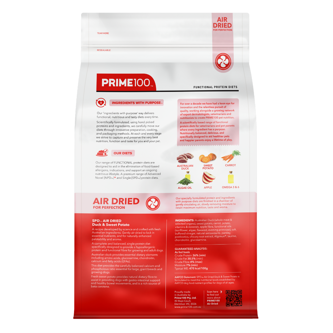 PRIME100 SPD Air Dried Duck & Sweet Potato