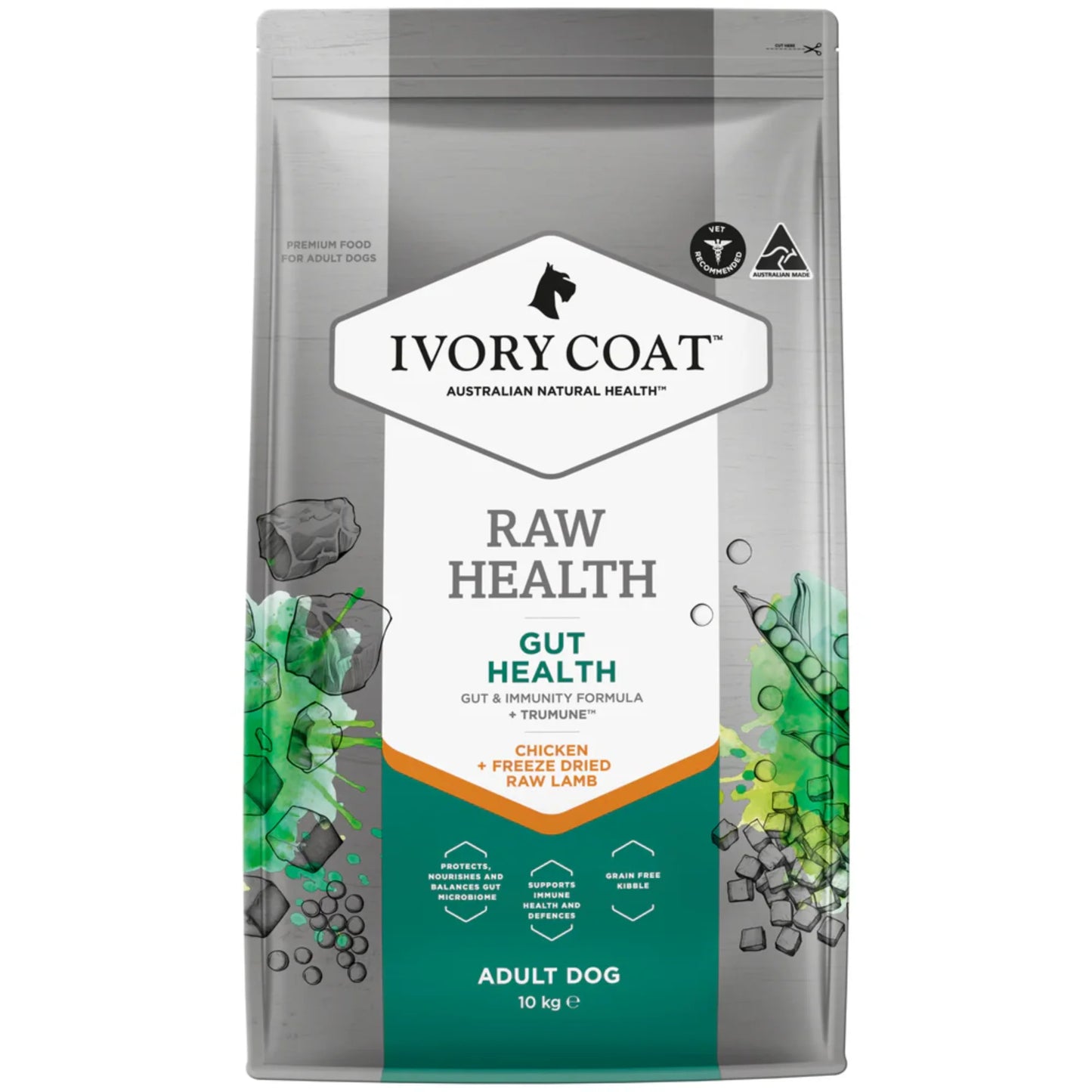Ivory Coat Dog Raw Health - Gut Health
