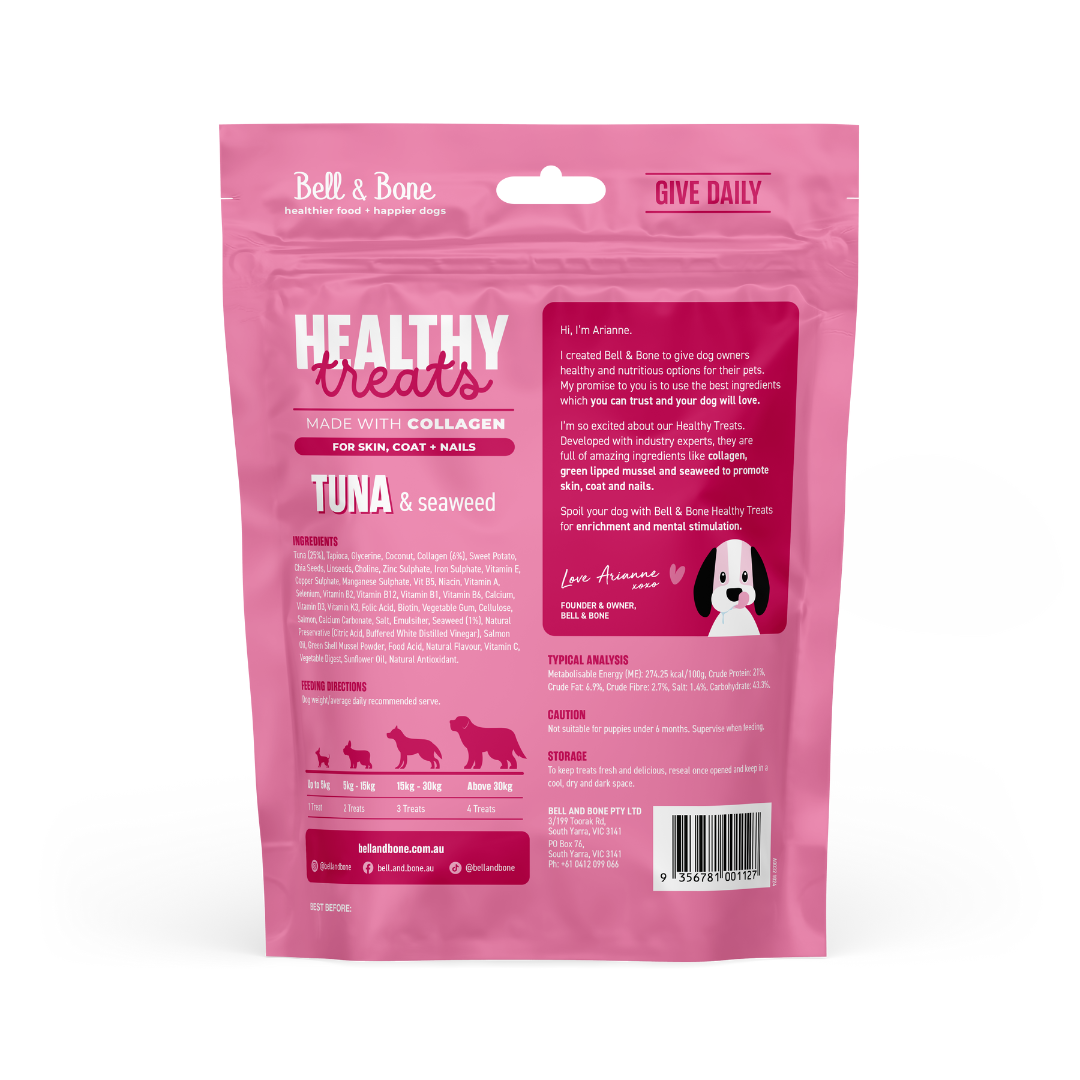 Bell & Bone Dog Coat and Skin Tuna & Seaweed Healthy Treat 130g