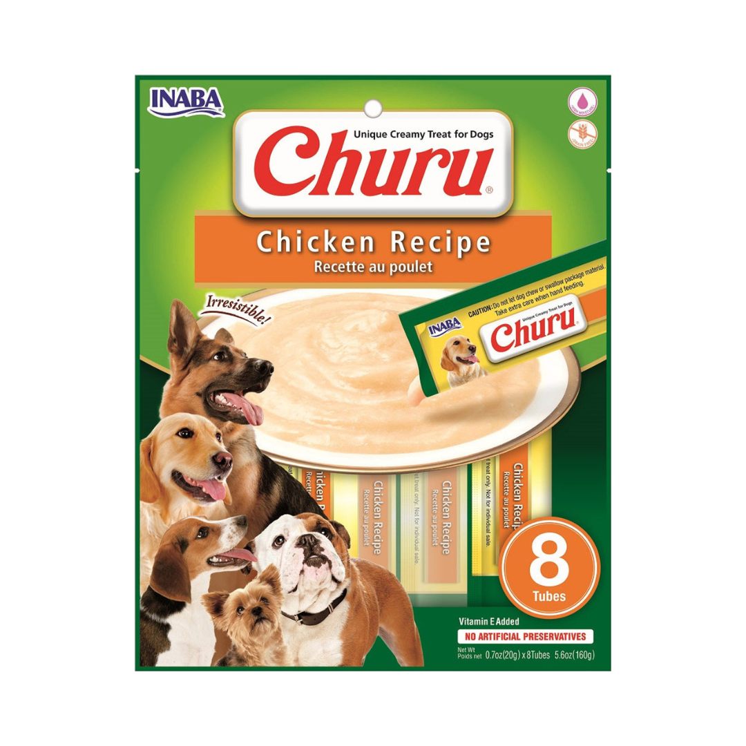 Inaba Dog Churu Puree 8P Chicken 160g (6pk)