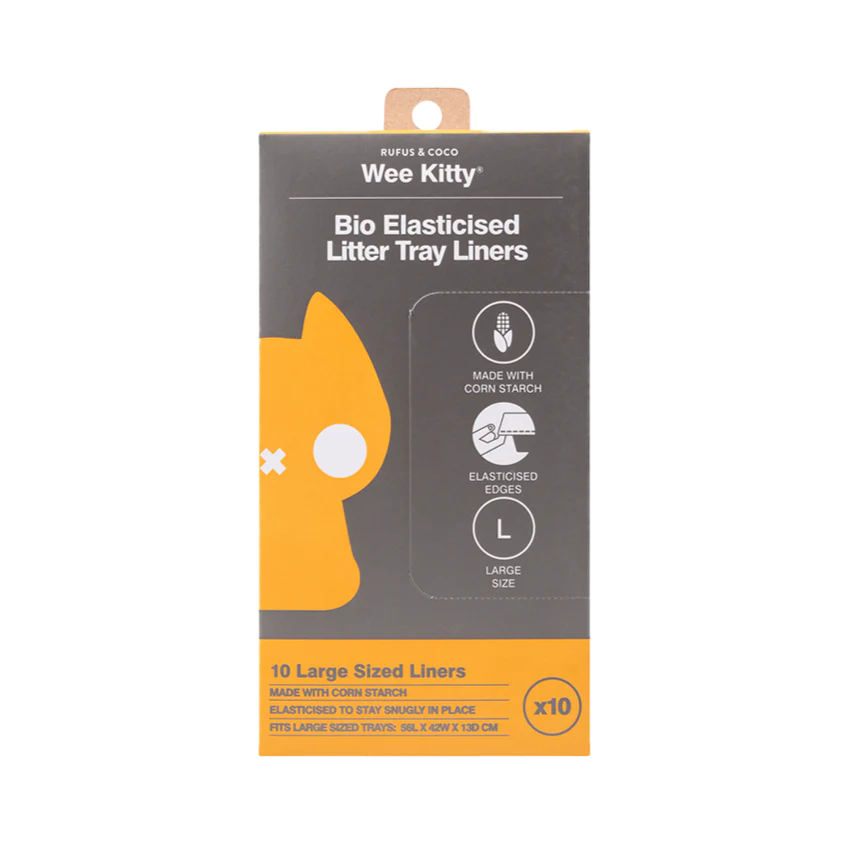 Wee Kitty Bio Elasticised Litter Tray Liners Large (10pk)