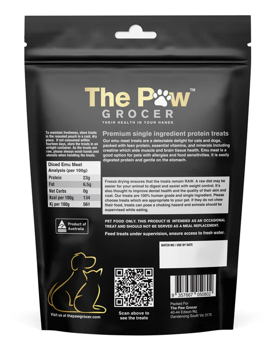 The Paw Grocer Freeze Dried Emu Meat 72g