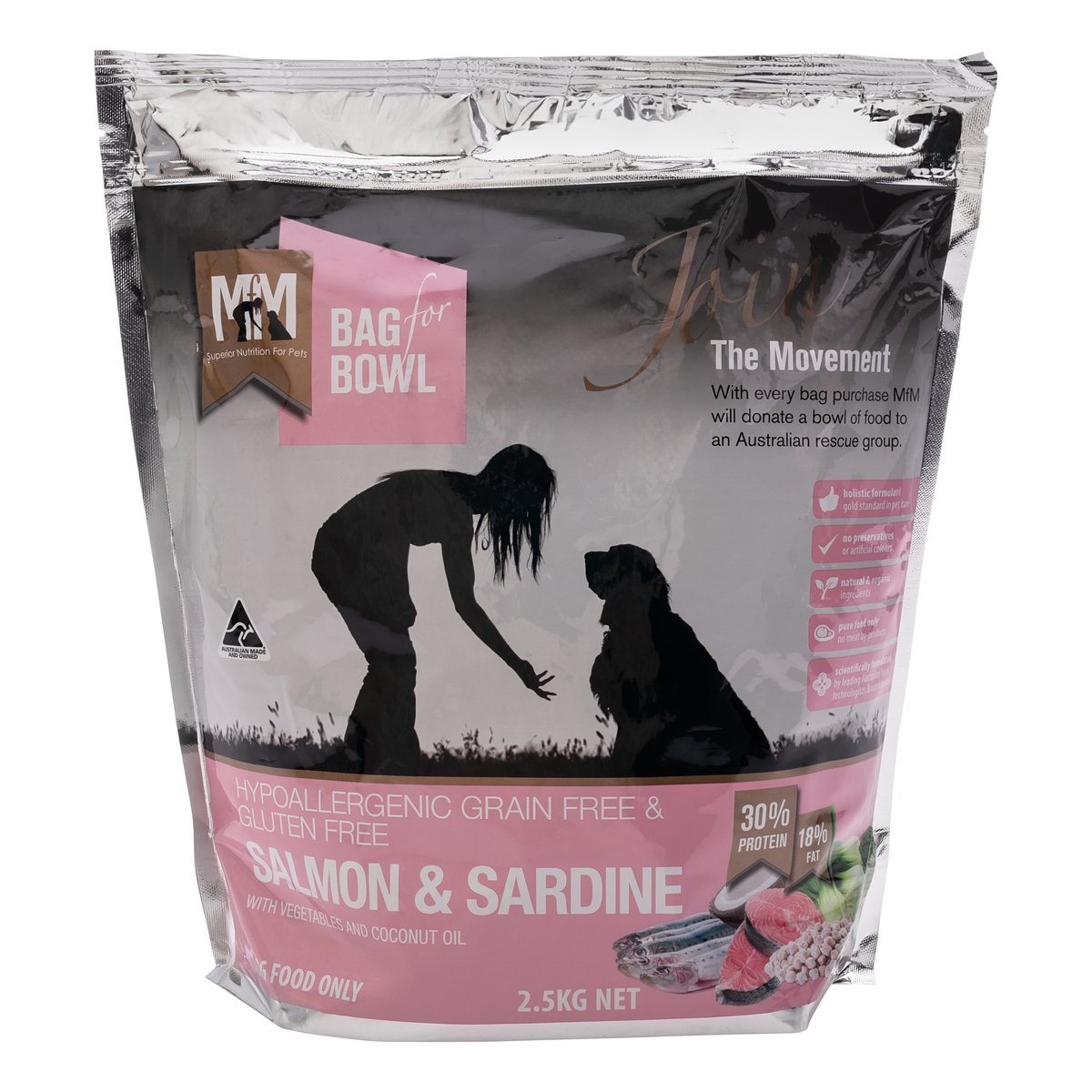 MFM Dog Salmon Sardine Grain Gluten Free (Pink)