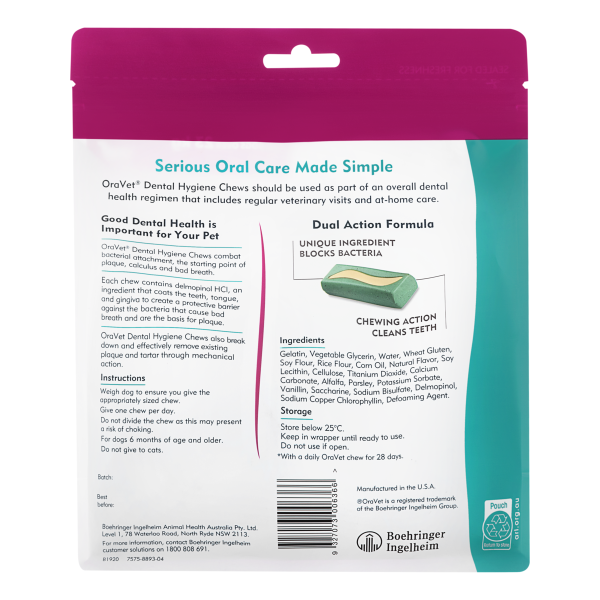 Oravet Dental Chews - Large (14 chews)