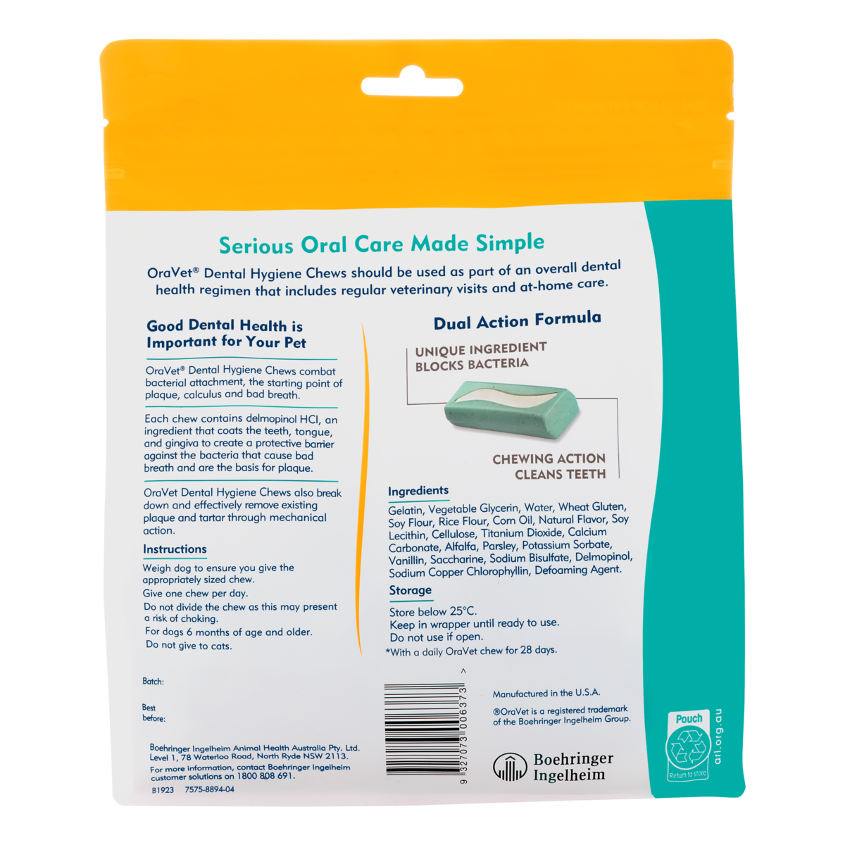 Oravet Dental Chews - Extra Small (28 chews)