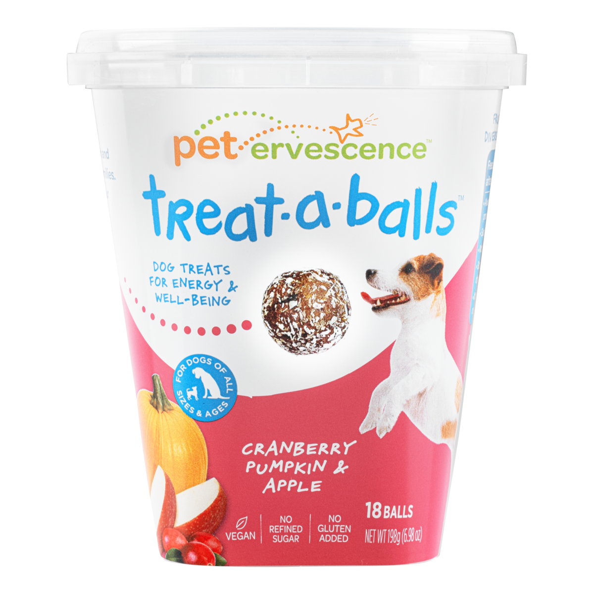 Petervescence Treat-A-Balls Cranberry, Pumpkin, and Apple 198g