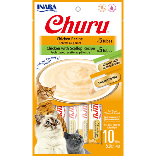 INABA Cat Churu Puree Chicken Varieties 14g (10pc Box)