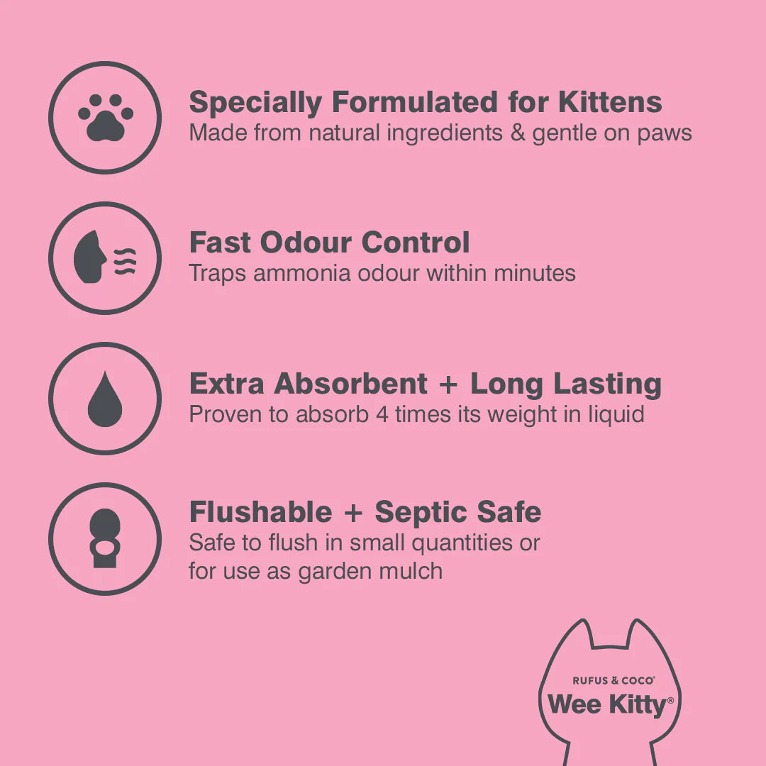 Wee Kitty Kitten Corn Clumping Litter