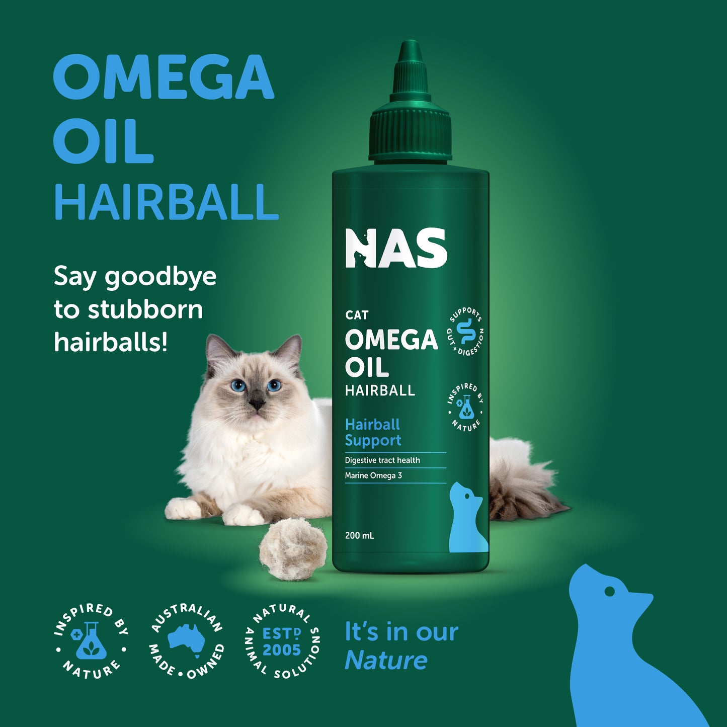 NAS Omega Oil - Cat Hairball 200ml