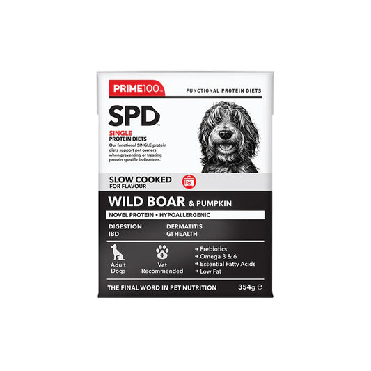 PRIME100 SPD Slow Cooked Wild Boar & Pumpkin 354g (12pk)