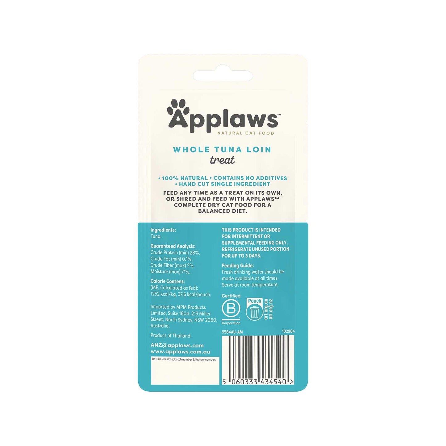 Applaws Whole Tuna Loin 30g (18pk)