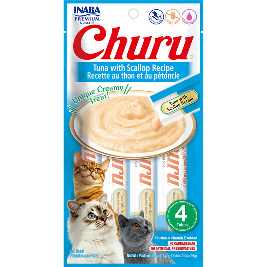 INABA Cat Churu Puree Salmon Scallop 56g (6pk)