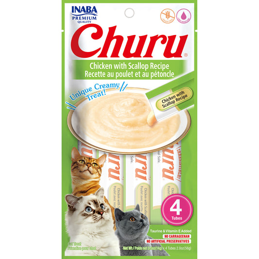 INABA Cat Churu Puree Chicken With Scallop 56g (6pk)