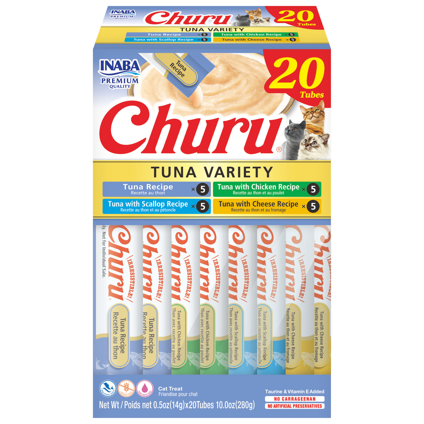 INABA Cat Churu Puree Tuna Varieties 14g (20pc Box)