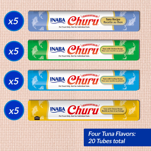 INABA Cat Churu Puree Tuna Varieties 14g (20pc Box)