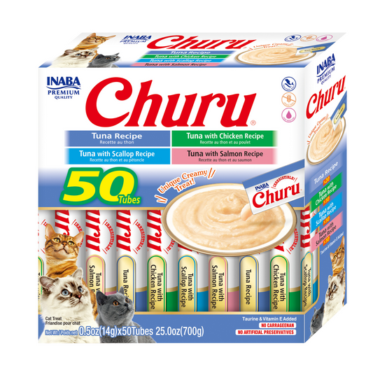 INABA Cat Churu Puree Tuna Varieties 14g (50pc Box)