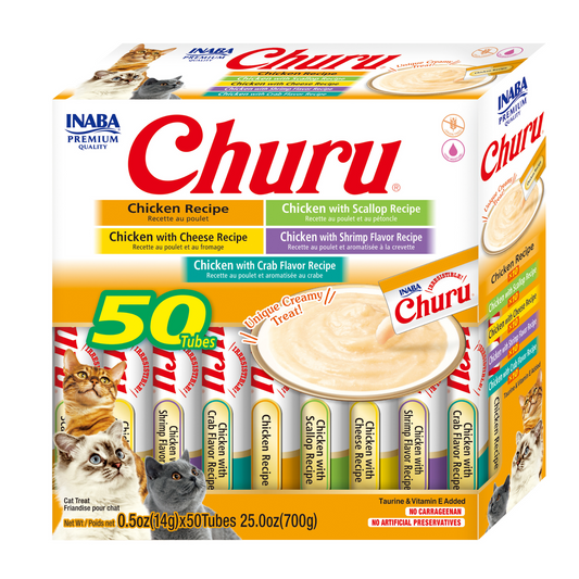 INABA Cat Churu Puree Chicken Varieties 14g (50pc Box)