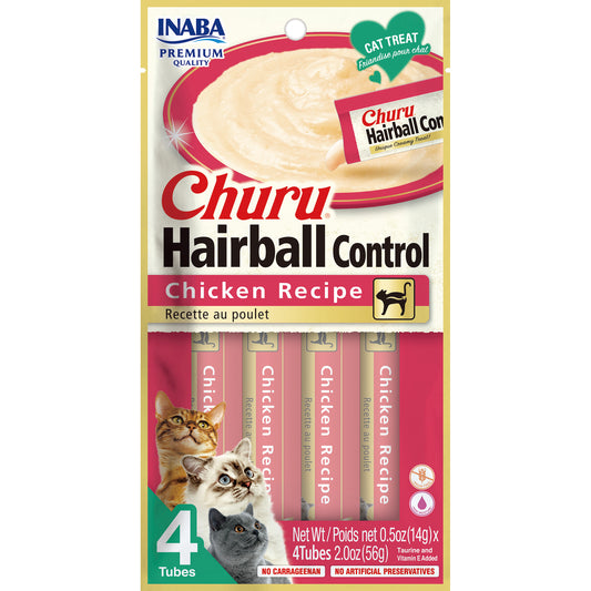 INABA Cat Churu Puree Hairball Control Chicken 56g (6pk)