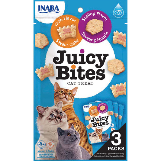 INABA Cat Juicy Bites Scallop & Crab 34g (6pk)