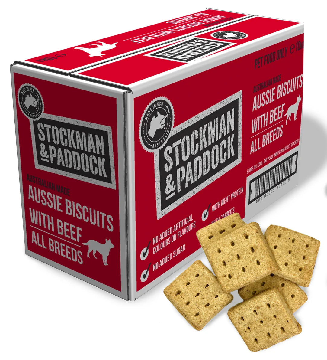 Stockman & Paddock Aussie 2X2 Biscuits with Beef 10kg