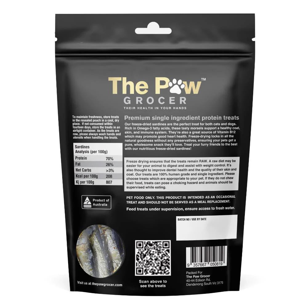 The Paw Grocer Freeze Dried Sardines 72g