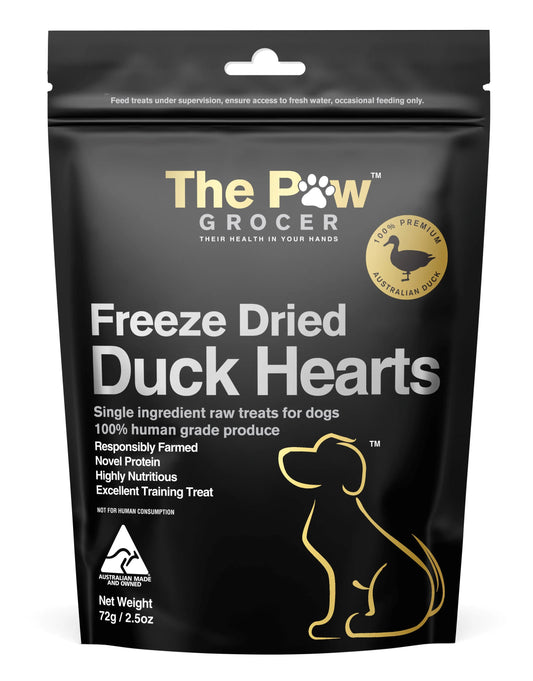 The Paw Grocer Freeze Dried Duck Heart 72g