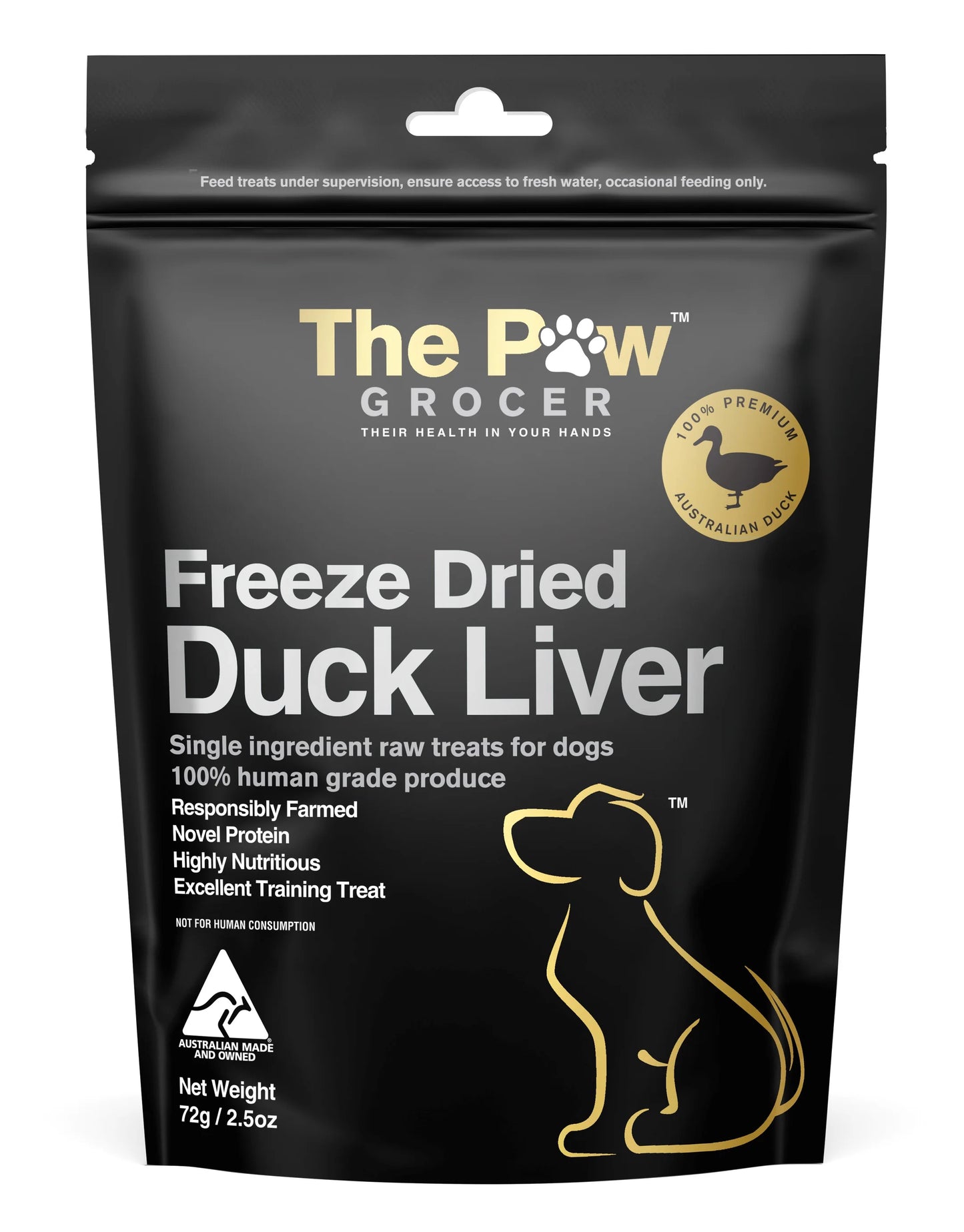 The Paw Grocer Freeze Dried Duck Liver 72g