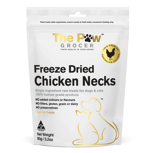 The Paw Grocer Freeze Dried Chicken Neck Treats 90g