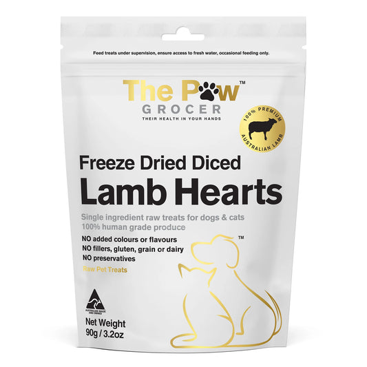 The Paw Grocer Dog Freeze Dried Lamb Heart Treats 90g