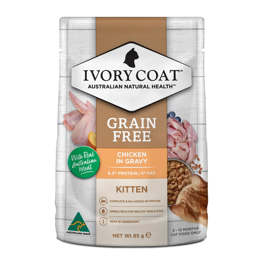 Ivory Coat Kitten Chicken in Gravy 85g (12pk)