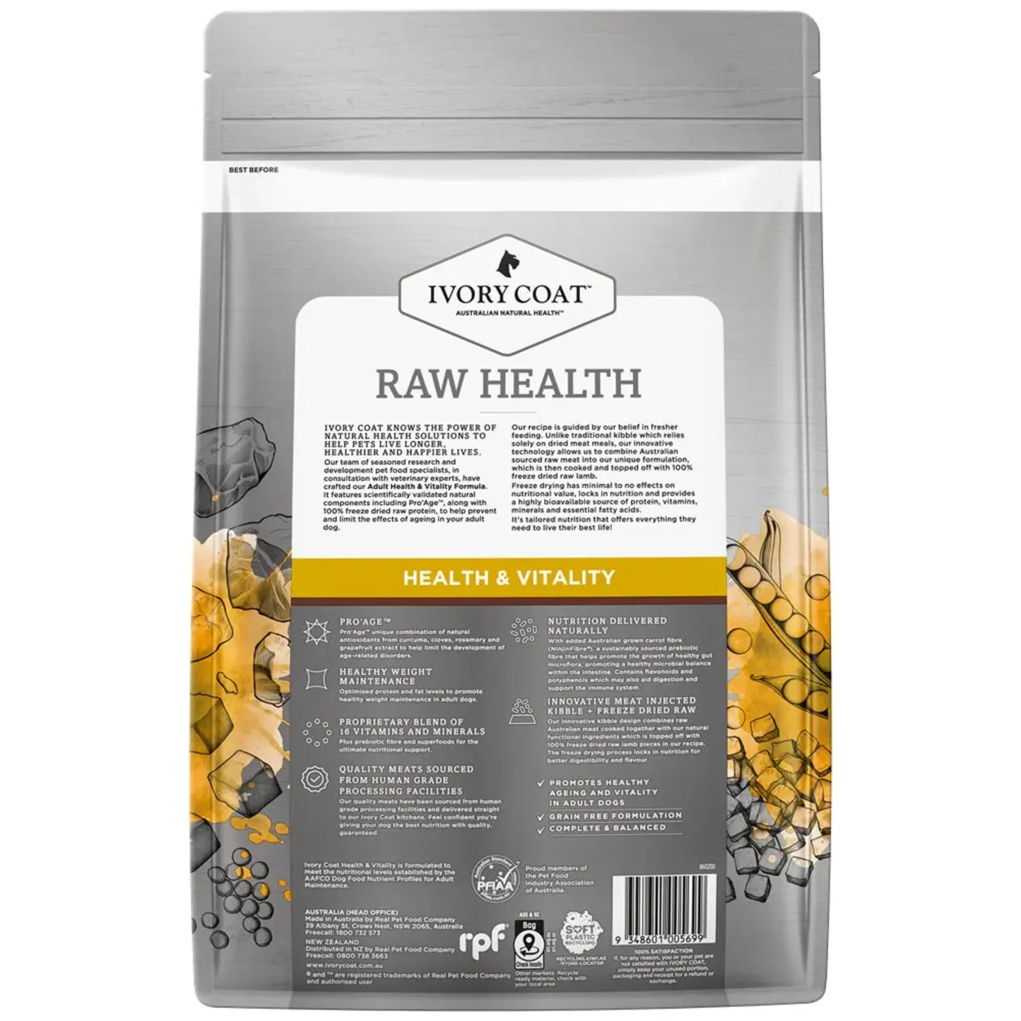 Ivory Coat Dog Raw Health - Health & Vitality
