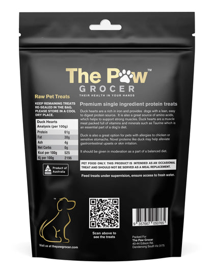 The Paw Grocer Freeze Dried Duck Heart 72g
