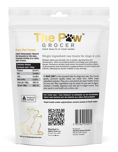 The Paw Grocer Freeze Dried Chicken Neck Treats 90g