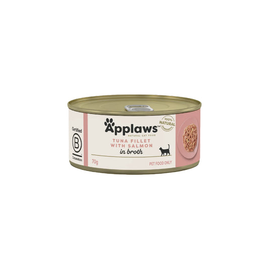 Applaws Cat Tuna Fillet Salmon in Broth 70g (24pk)