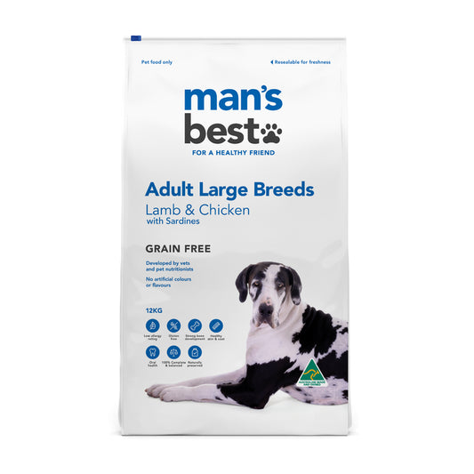Man's Best Adult Large Breed - Lamb & Chicken with Sardines 12kg