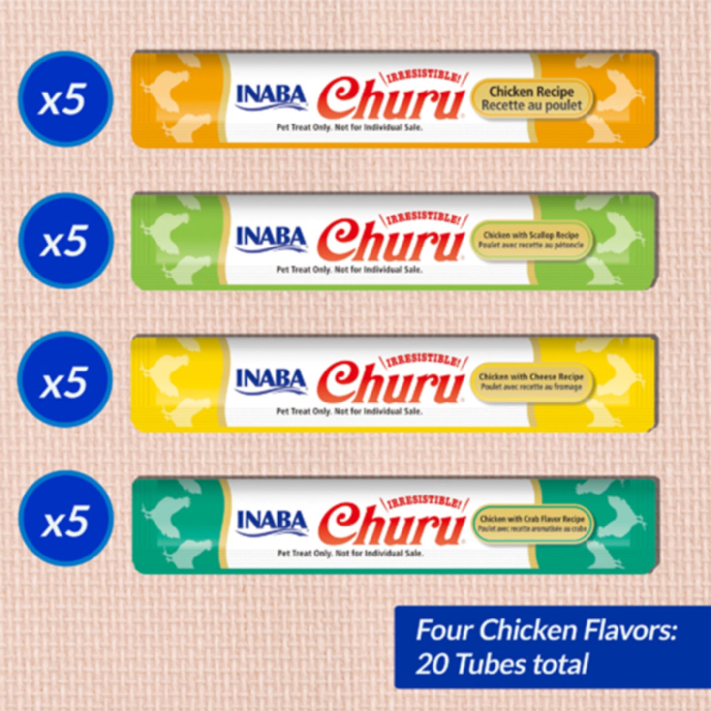 INABA Cat Churu Puree Chicken Varieties 14g (20pc Box)