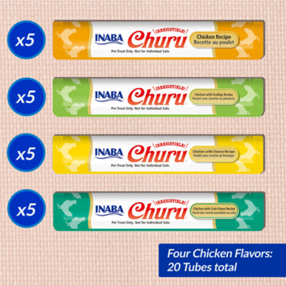 INABA Cat Churu Puree Chicken Varieties 14g (20pc Box)