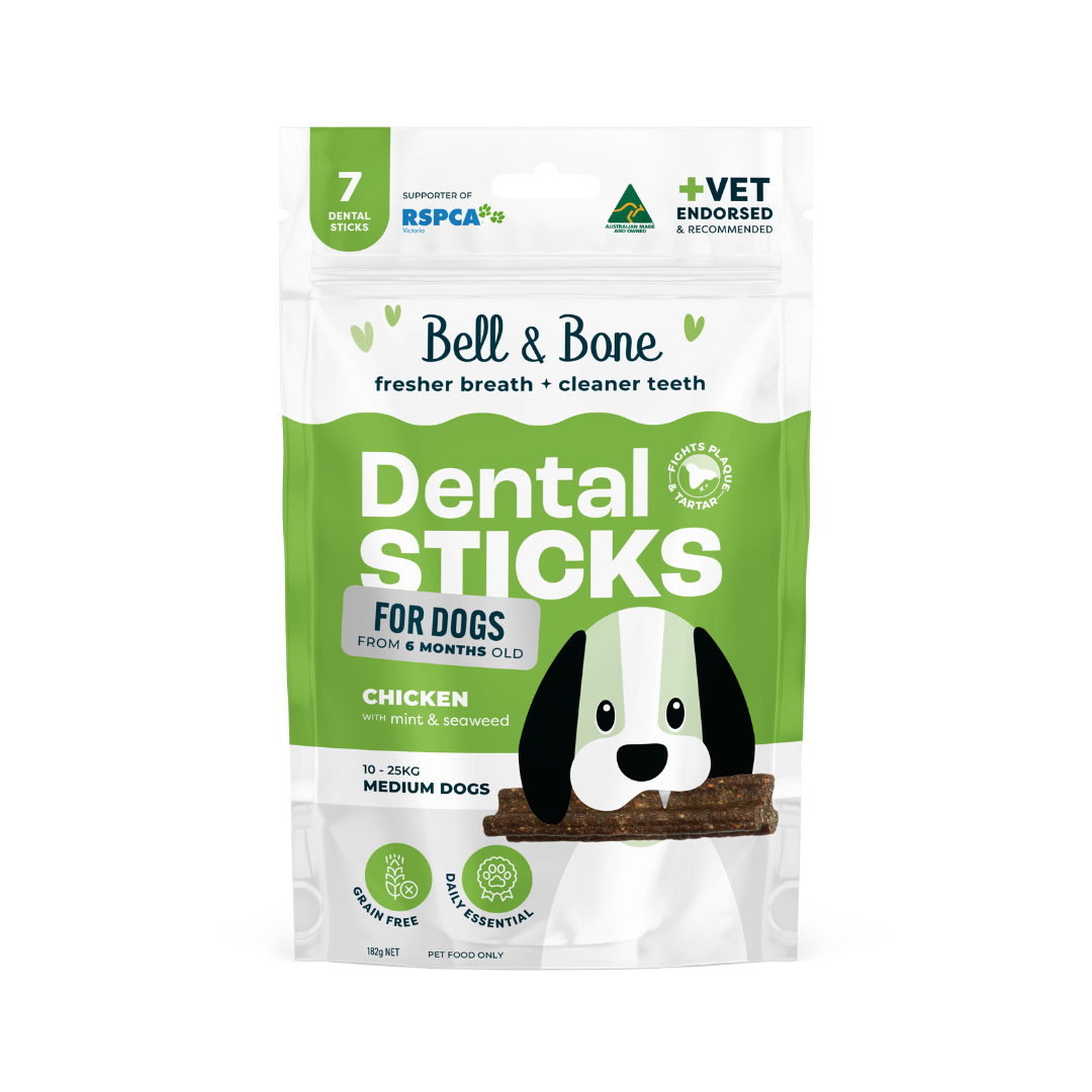 Bell & Bone Dog Dental Sticks Chicken, Mint & Seaweed Adult (7pc)