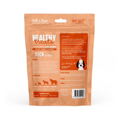 Bell & Bone Dog Weight and Energy Duck & Fibre Healthy Treat 130g