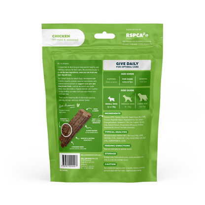 Bell & Bone Dog Dental Sticks Chicken, Mint & Seaweed Adult (7pc)