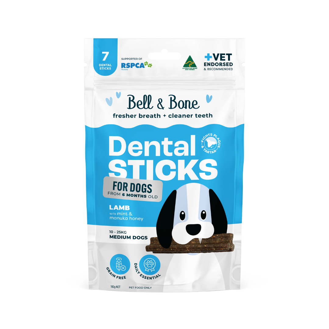 Bell & Bone Dog Dental Sticks Lamb, Mint & Manuka Honey Adult (7pc)