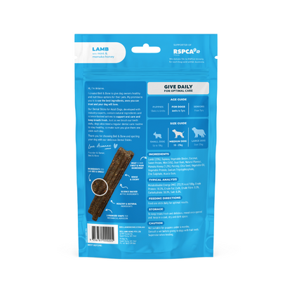 Bell & Bone Dog Dental Sticks Lamb, Mint & Manuka Honey Adult (7pc)